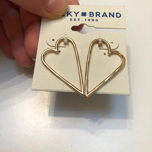 NWT LUCKY BRAND HEART EARRINGS - Picture 2 of 3